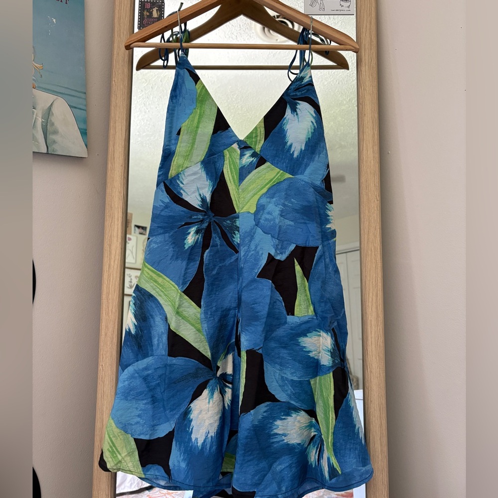 H&M Blue Floral Mini Dress